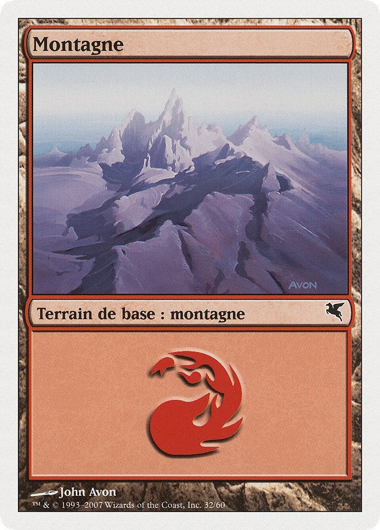 Image for Mountain (French) - "Montagne" (I32) (I32) (Magic Encyclopedia 2005 (Salvat/Hachette)) - Magic: The Gathering