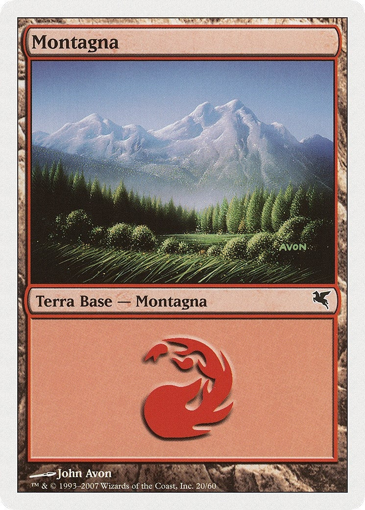 Image for Mountain (Italian) - "Montagna" (I20) (I20) (Magic Encyclopedia 2005 (Salvat/Hachette)) - Magic: The Gathering