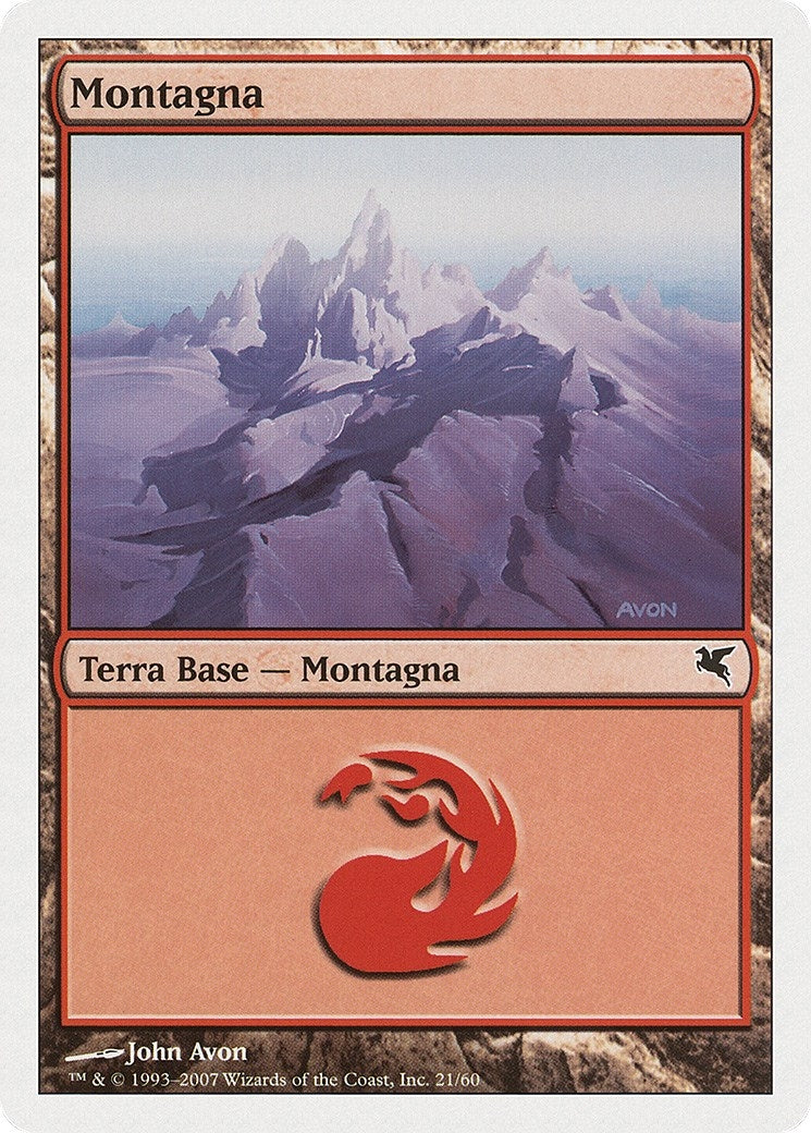 Image for Mountain (Italian) - "Montagna" (I21) (I21) (Magic Encyclopedia 2005 (Salvat/Hachette)) - Magic: The Gathering