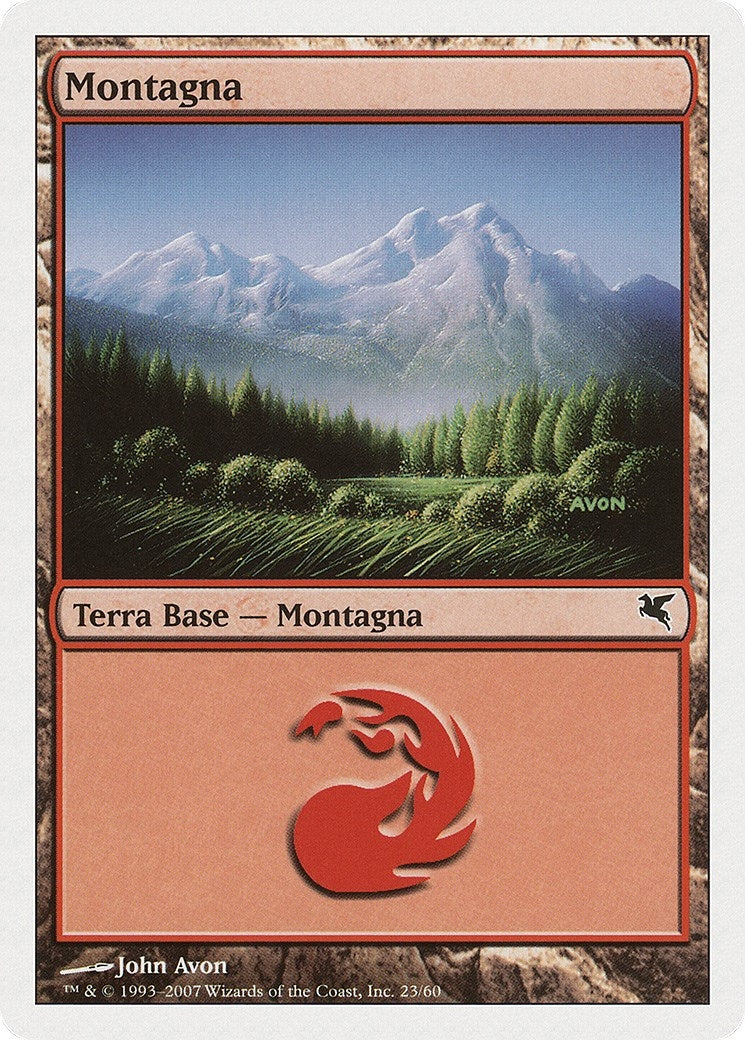 Image for Mountain (Italian) - "Montagna" (I23) (I23) (Magic Encyclopedia 2005 (Salvat/Hachette)) - Magic: The Gathering