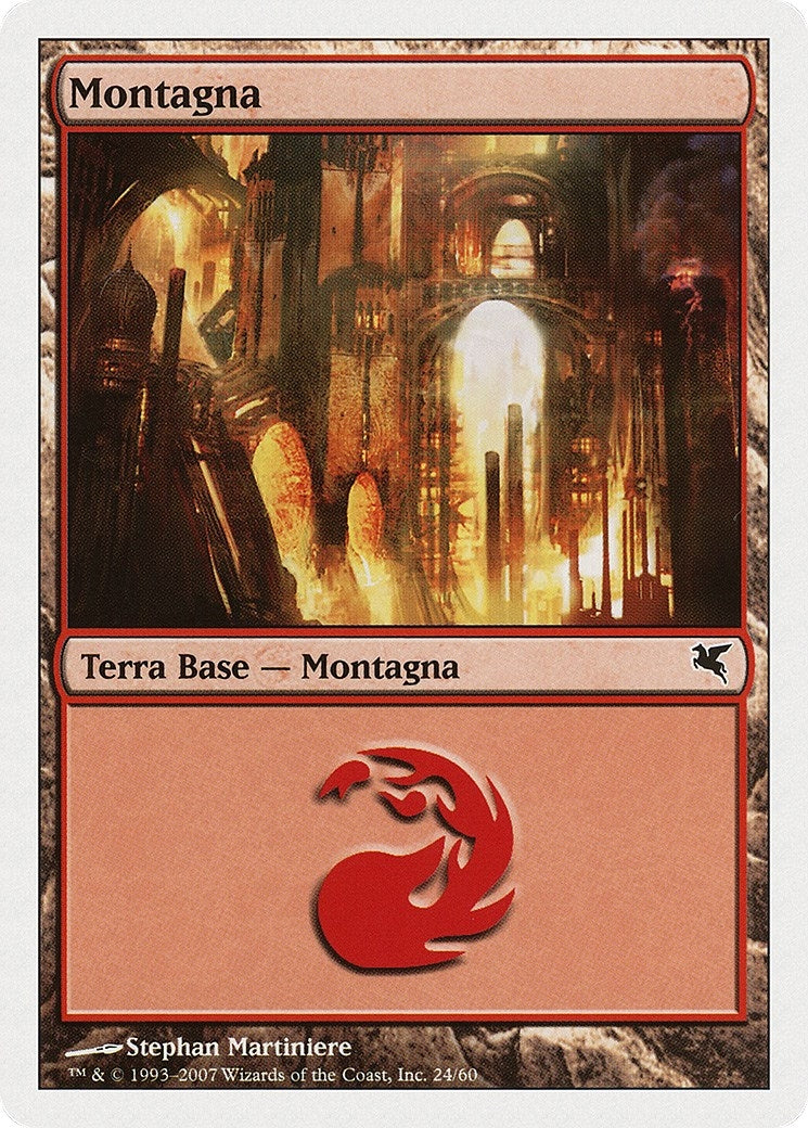 Image for Mountain (Italian) - "Montagna" (K24) (K24) (Magic Encyclopedia 2005 (Salvat/Hachette)) - Magic: The Gathering