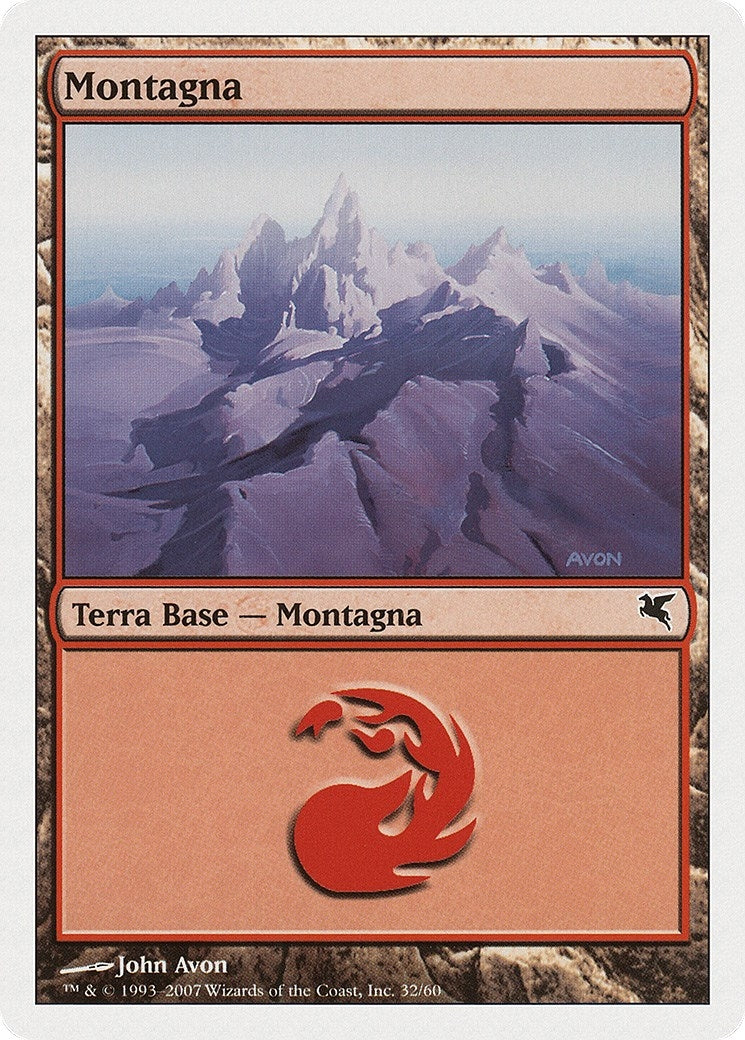 Image for Mountain (Italian) - "Montagna" (I32) (I32) (Magic Encyclopedia 2005 (Salvat/Hachette)) - Magic: The Gathering