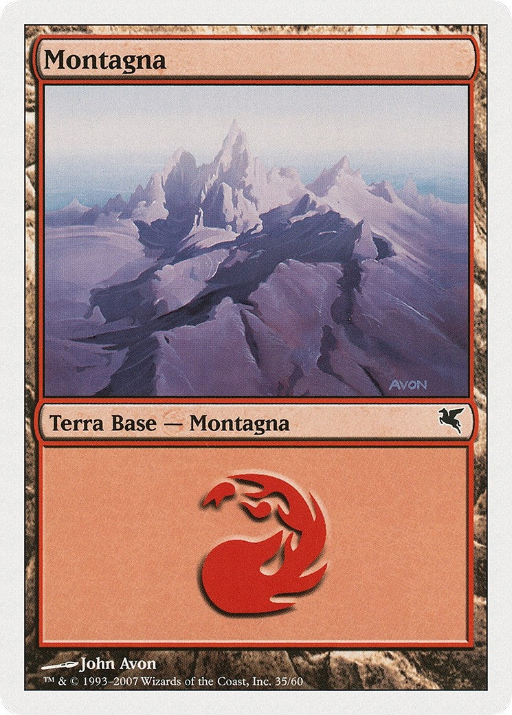 Image for Mountain (Italian) - "Montagna" (C35) (C35) (Magic Encyclopedia 2005 (Salvat/Hachette)) - Magic: The Gathering
