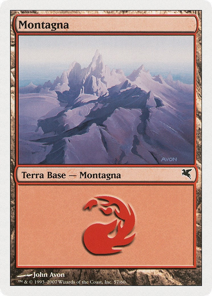 Image for Mountain (Italian) - "Montagna" (D57) (D57) (Magic Encyclopedia 2005 (Salvat/Hachette)) - Magic: The Gathering