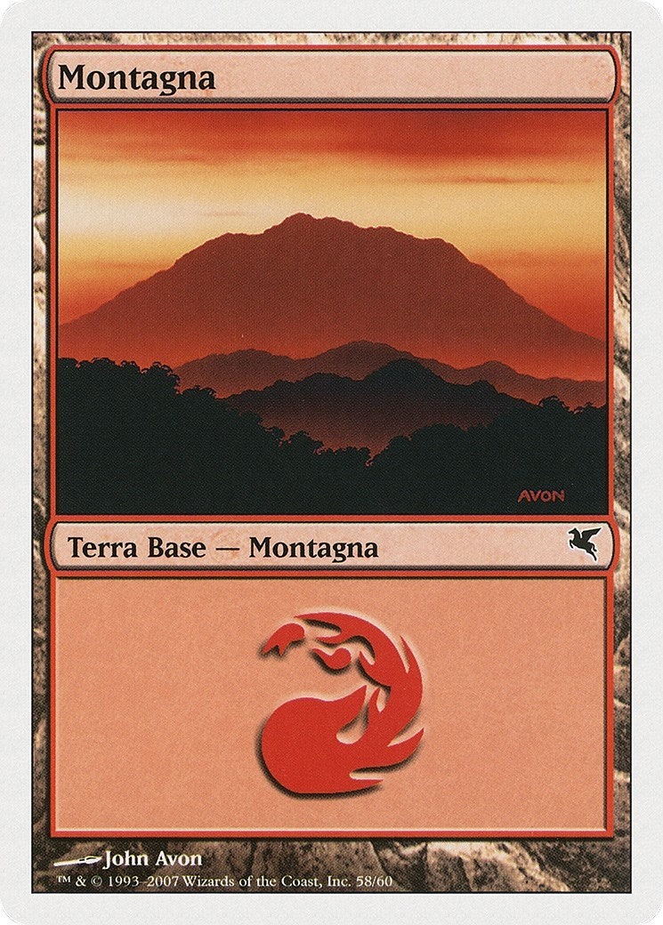 Image for Mountain (Italian) - "Montagna" (D58) (D58) (Magic Encyclopedia 2005 (Salvat/Hachette)) - Magic: The Gathering