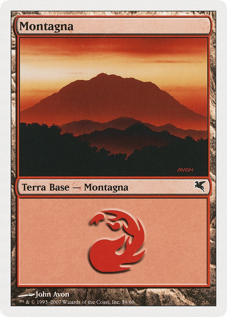 Image for Mountain (Italian) - "Montagna" (C59) (C59) (Magic Encyclopedia 2005 (Salvat/Hachette)) - Magic: The Gathering