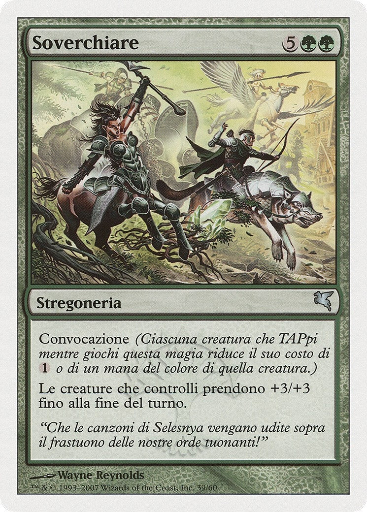 Image for Overwhelm (Italian) - "Soverchiare" (J39) (Magic Encyclopedia 2005 (Salvat/Hachette)) - Magic: The Gathering