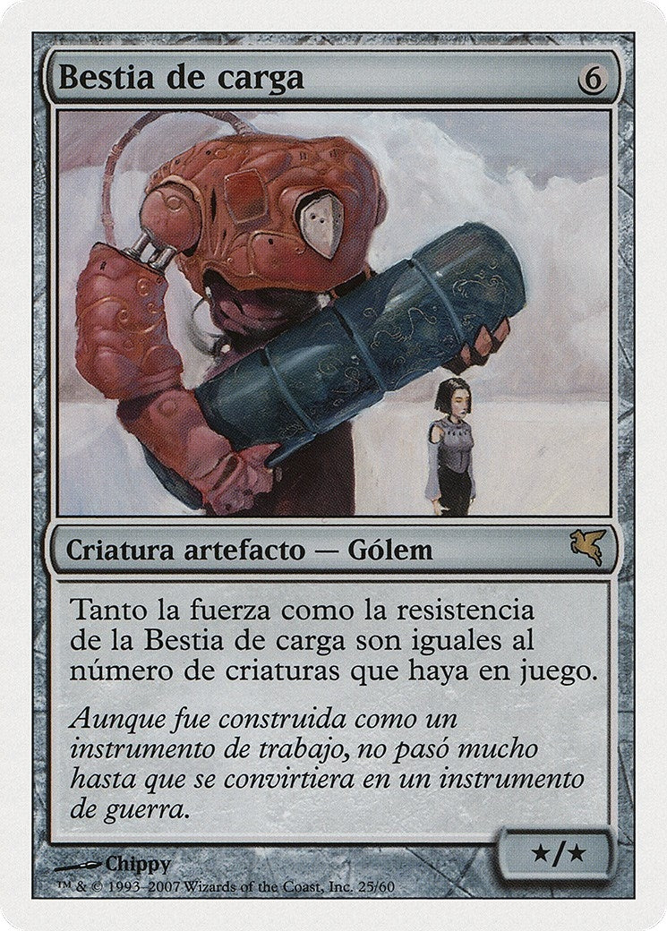 Image for Beast of Burden (Spanish) - "Bestia de carga" (J25) (Magic Encyclopedia 2005 (Salvat/Hachette)) - Magic: The Gathering
