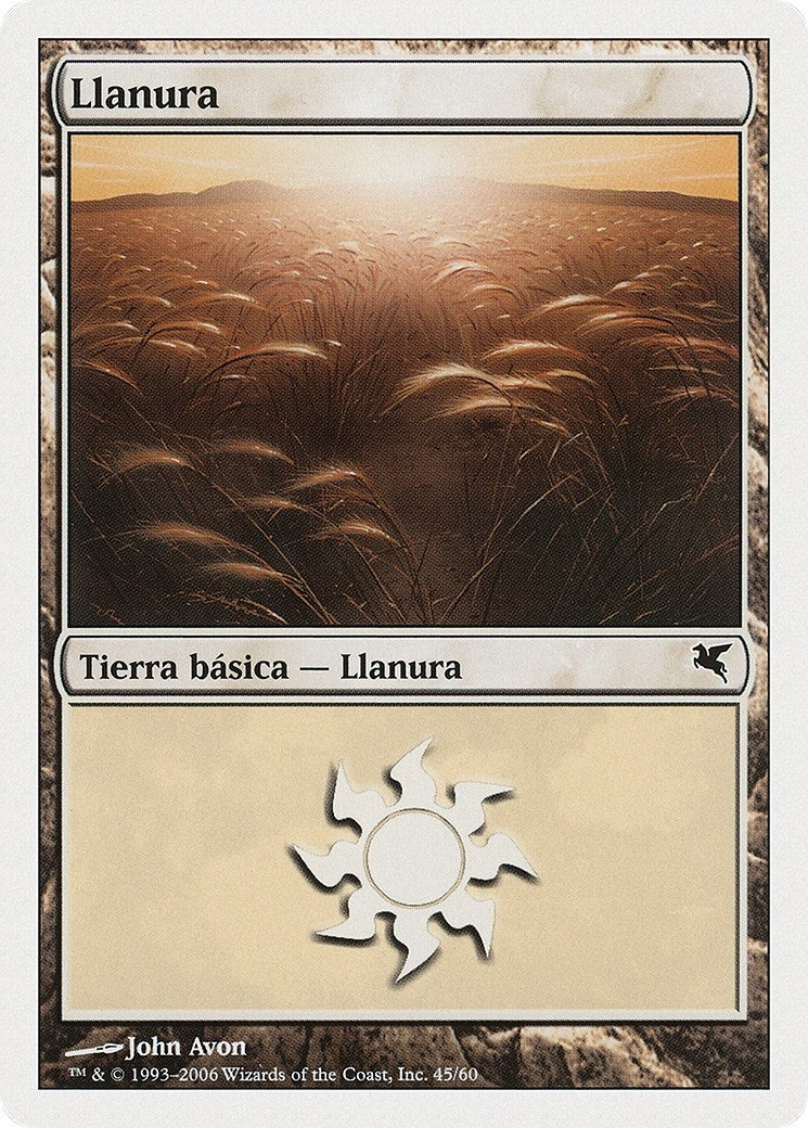 Image for Plains (Spanish) - "Llanura" (G45) (G45) (Magic Encyclopedia 2005 (Salvat/Hachette)) - Magic: The Gathering