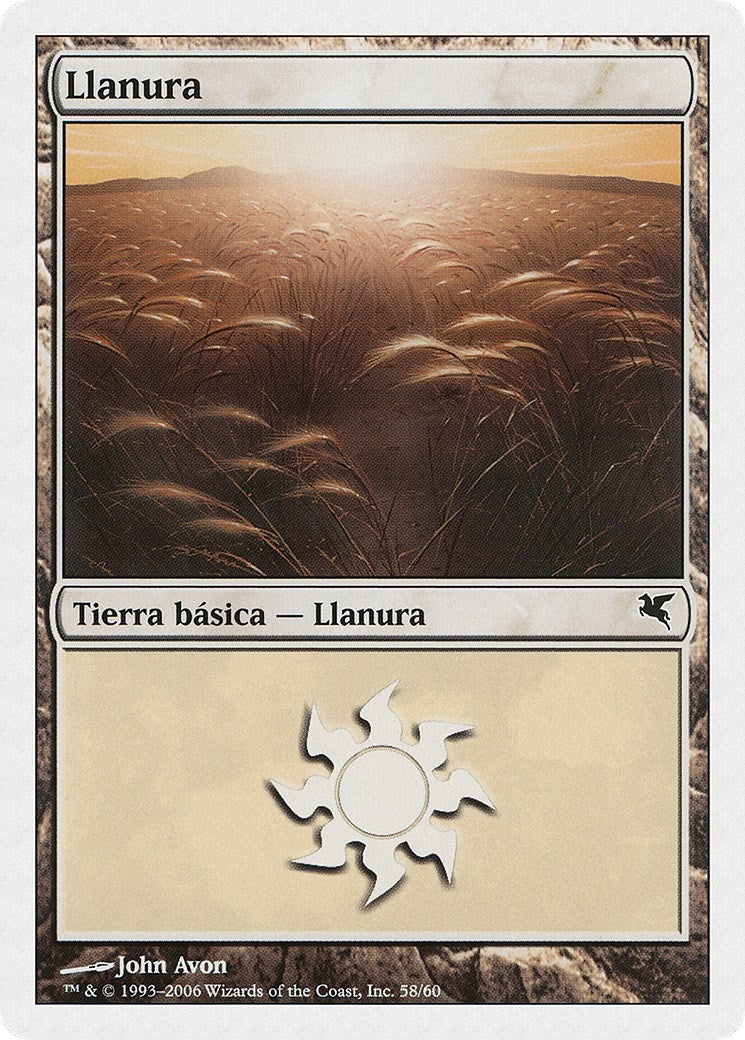 Image for Plains (Spanish) - "Llanura" (G58) (G58) (Magic Encyclopedia 2005 (Salvat/Hachette)) - Magic: The Gathering