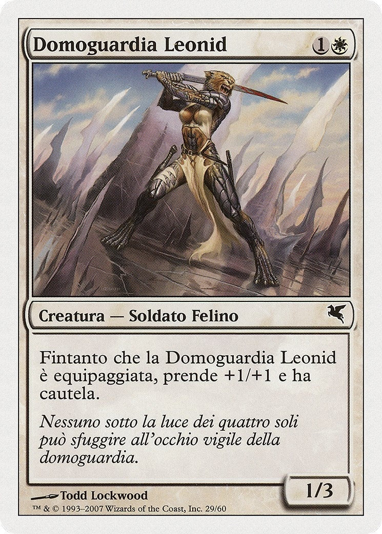 Image for Leonin Den-Guard (Italian) - "Domoguardia Leonid" (L29) (L29) (Magic Encyclopedia 2005 (Salvat/Hachette)) - Magic: The Gathering