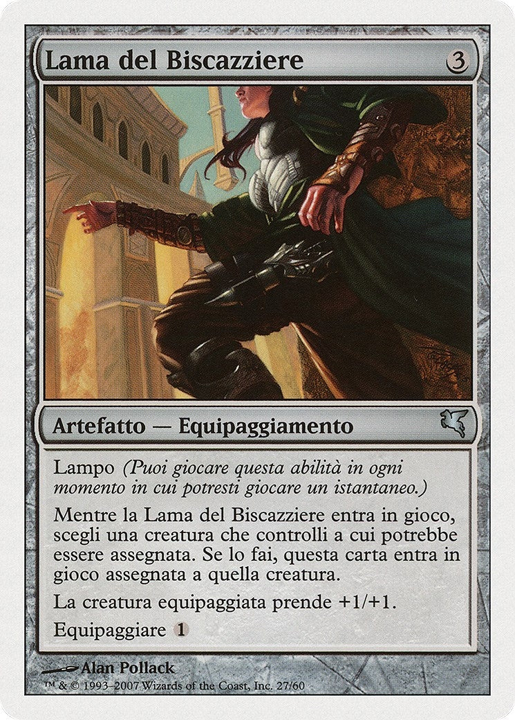 Image for Grifter's Blade (Italian) - "Lama del Biscazziere" (L27) (L27) (Magic Encyclopedia 2005 (Salvat/Hachette)) - Magic: The Gathering