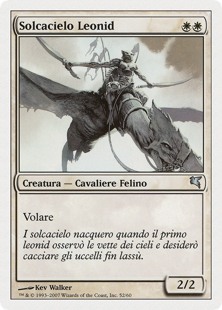 Image for Leonin Skyhunter (Italian) - "Solcacielo Leonid" (L52) (Magic Encyclopedia 2005 (Salvat/Hachette)) - Magic: The Gathering