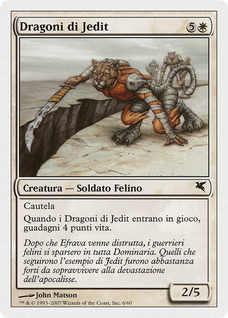 Image for Jedit's Dragoons (Italian) - "Dragoni di Jedit" (L6) (Magic Encyclopedia 2005 (Salvat/Hachette)) - Magic: The Gathering