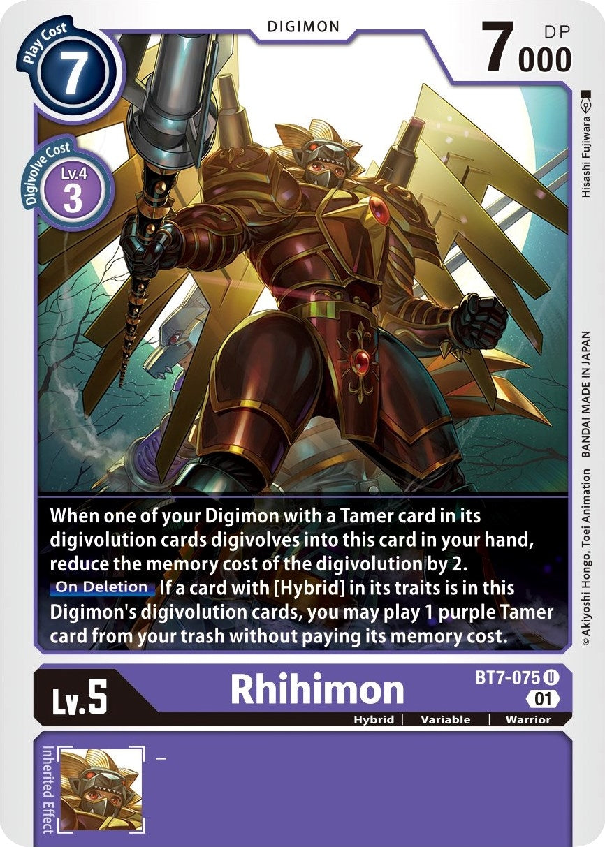 Image for Rhihimon (BT7-075 U) (Next Adventure) - Digimon Card Game