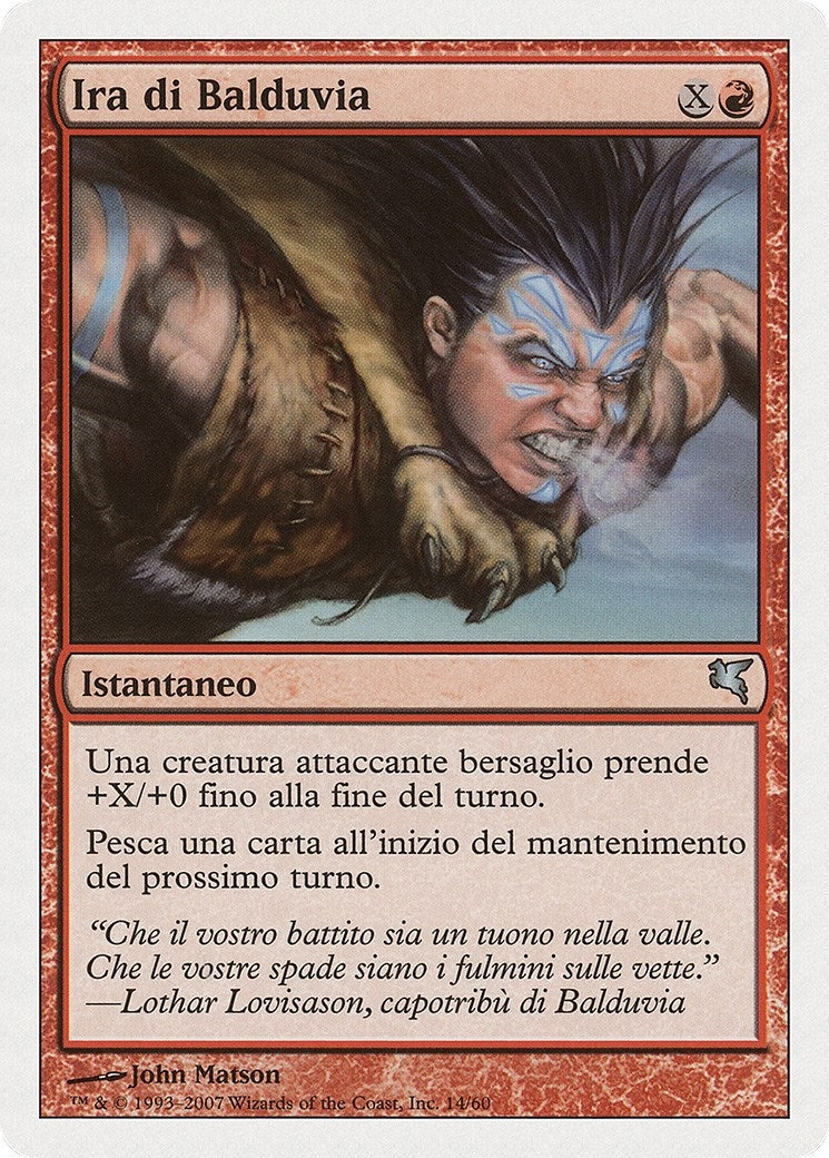 Image for Balduvian Rage (Italian) - "Ira di Balduvia" (I14) (I14) (Magic Encyclopedia 2005 (Salvat/Hachette)) - Magic: The Gathering