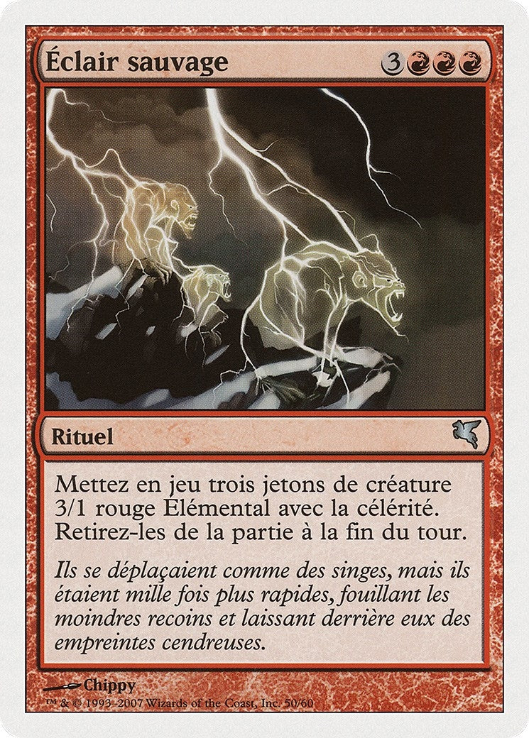 Image for Feral Lightning (French) - "Eclair sauvage" (I50) (I50) (Magic Encyclopedia 2005 (Salvat/Hachette)) - Magic: The Gathering