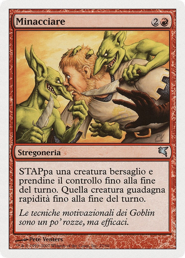 Image for Threaten (Italian) - "Minacciare" (I27) (I27) (Magic Encyclopedia 2005 (Salvat/Hachette)) - Magic: The Gathering