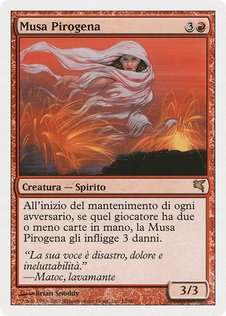 Image for Lavaborn Muse (Italian) - "Musa Pirogena" (C13) (Magic Encyclopedia 2005 (Salvat/Hachette)) - Magic: The Gathering