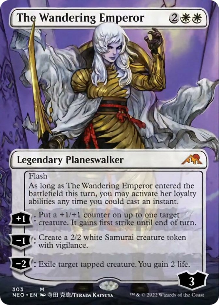 Image for The Wandering Emperor (Borderless) (303) (Kamigawa: Neon Dynasty) - Magic: The Gathering
