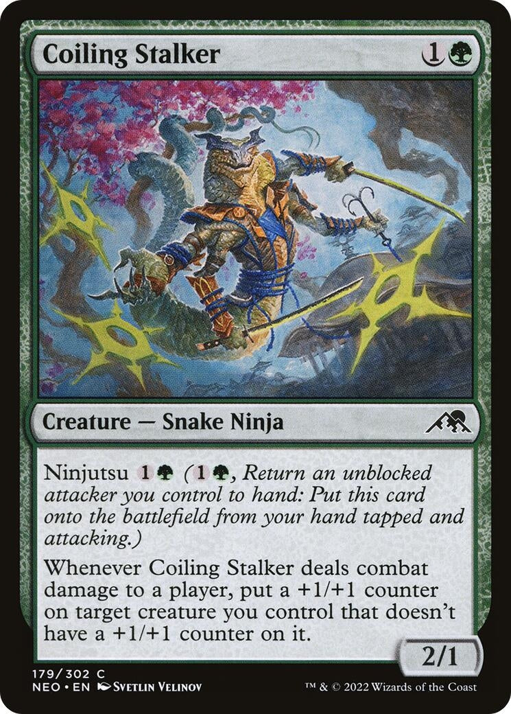 Image for Coiling Stalker (179) (Kamigawa: Neon Dynasty) - Magic: The Gathering