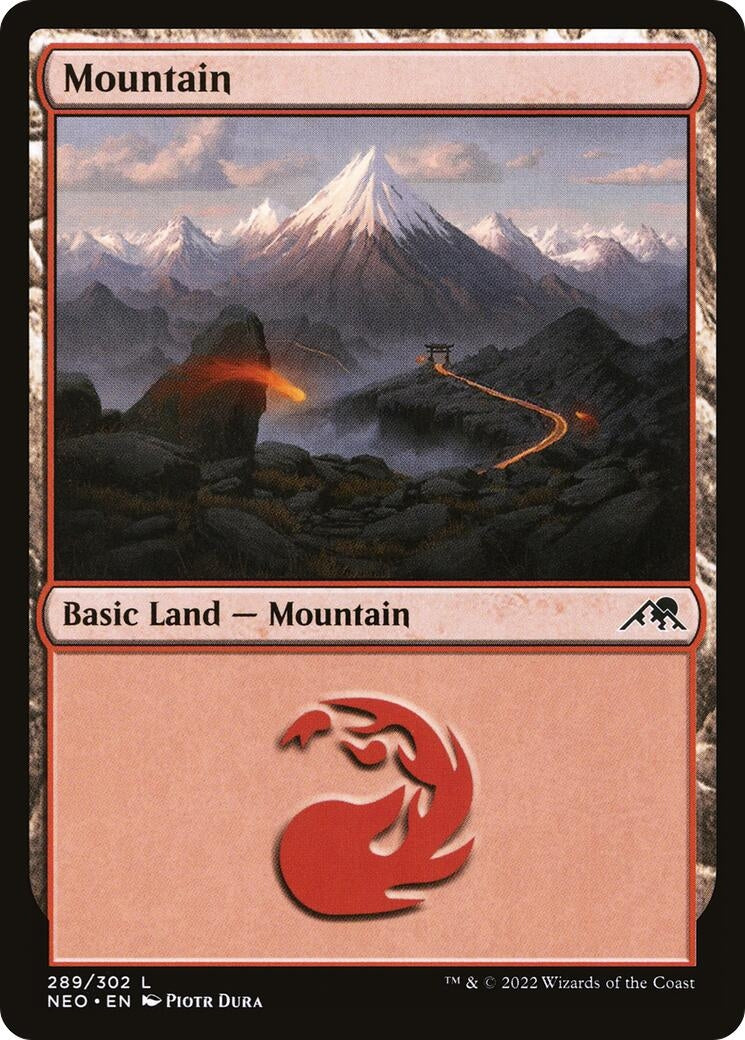 Image for Mountain (289) (289) (Kamigawa: Neon Dynasty) - Magic: The Gathering
