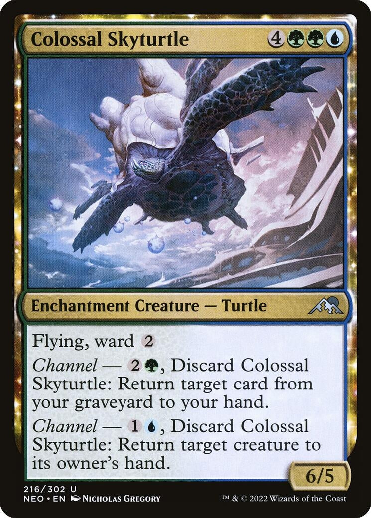 Image for Colossal Skyturtle (216) (Kamigawa: Neon Dynasty) - Magic: The Gathering