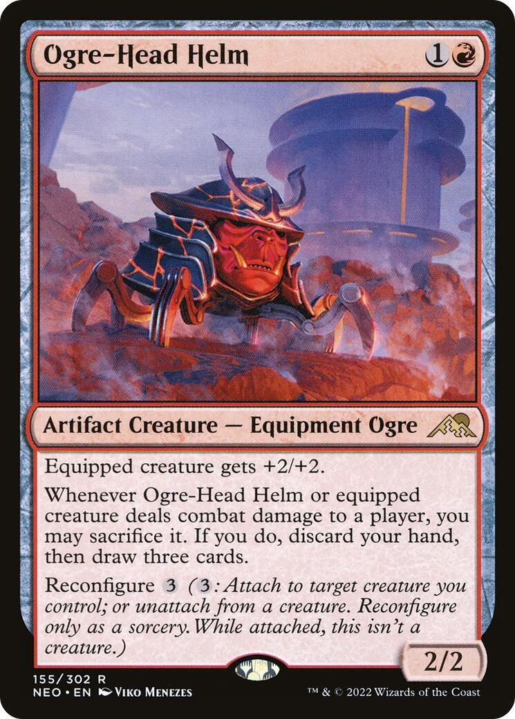Image for Ogre-Head Helm (155) (Kamigawa: Neon Dynasty) - Magic: The Gathering