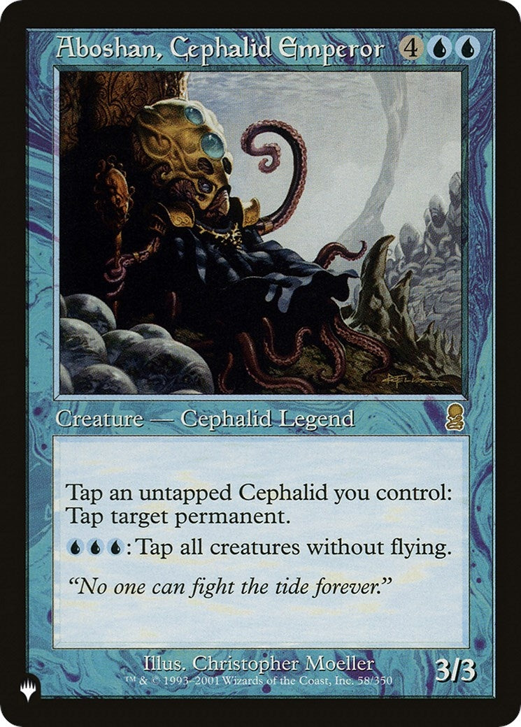 Image for Aboshan, Cephalid Emperor (58/350) (The List Reprints) - Magic: The Gathering