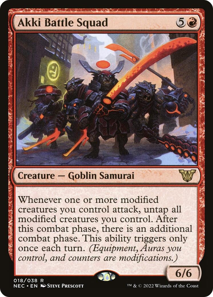 Image for Akki Battle Squad (18) (Commander: Kamigawa: Neon Dynasty) - Magic: The Gathering