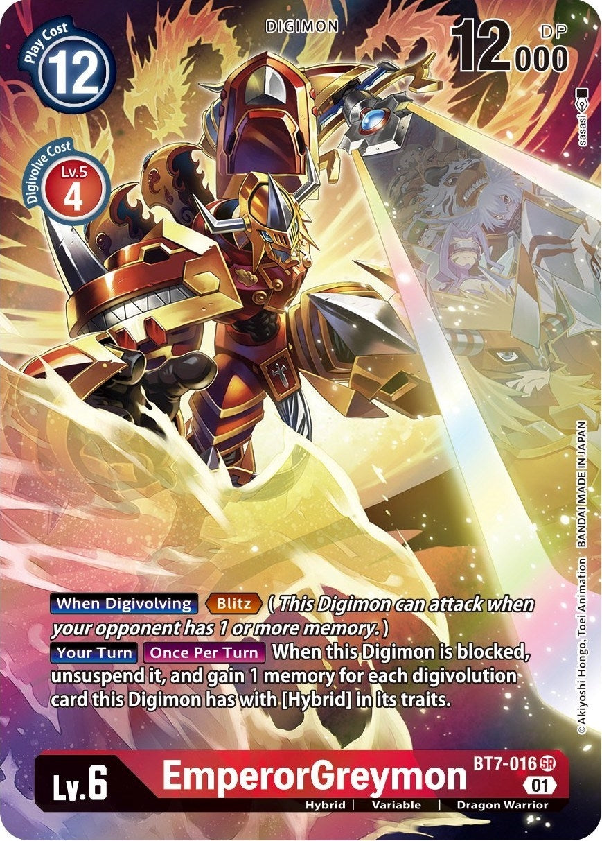 Image for EmperorGreymon (Alternate Art) (BT7-016 SR) (Next Adventure) - Digimon Card Game