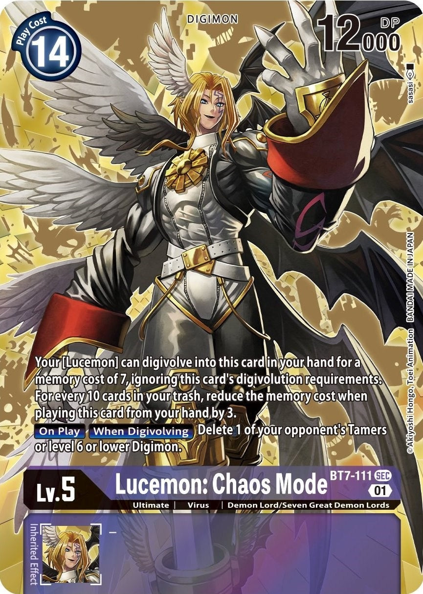 Image for Lucemon: Chaos Mode (Alternate Art) (BT7-111 SEC) (Next Adventure) - Digimon Card Game