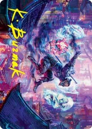 Image for Thousand-Faced Shadow Art Card (Gold-Stamped Signature) (37) (Art Series: Kamigawa: Neon Dynasty) - Magic: The Gathering