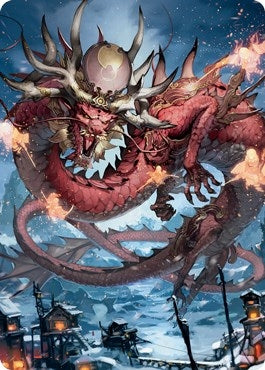 Image for Atsushi, the Blazing Sky Art Card (61/81) (61) (Art Series: Kamigawa: Neon Dynasty) - Magic: The Gathering