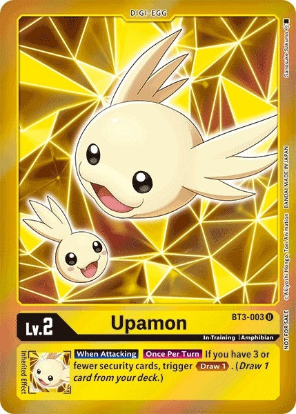 Image for Upamon - BT3-003 (Event Pack 2) (BT3-003 R) (Release Special Booster 1.0) - Digimon Card Game