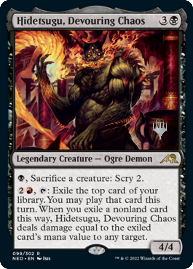Image for Hidetsugu, Devouring Chaos (99) (Promo Pack: Kamigawa: Neon Dynasty) - Magic: The Gathering