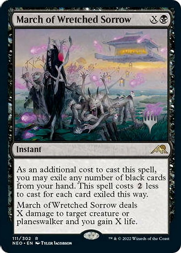 Image for March of Wretched Sorrow (111) (Promo Pack: Kamigawa: Neon Dynasty) - Magic: The Gathering
