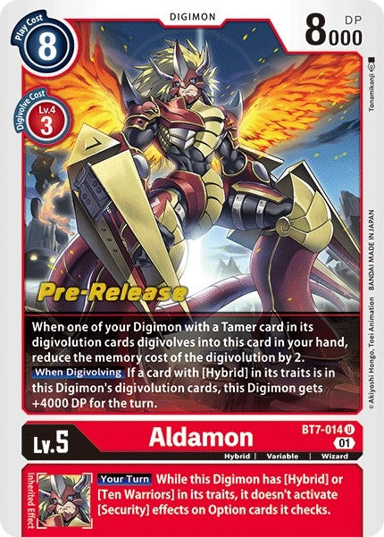 Image for Aldamon (BT7-014 U) (Next Adventure Pre-Release Cards) - Digimon Card Game