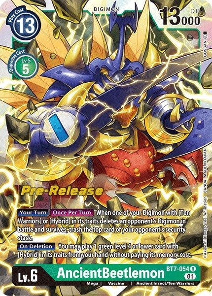 Image for AncientBeetlemon (BT7-054 R) (Next Adventure Pre-Release Cards) - Digimon Card Game