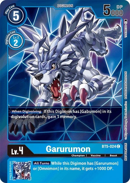 Image for Garurumon (Event Pack 2) (BT5-024 C) (Battle of Omni) - Digimon Card Game