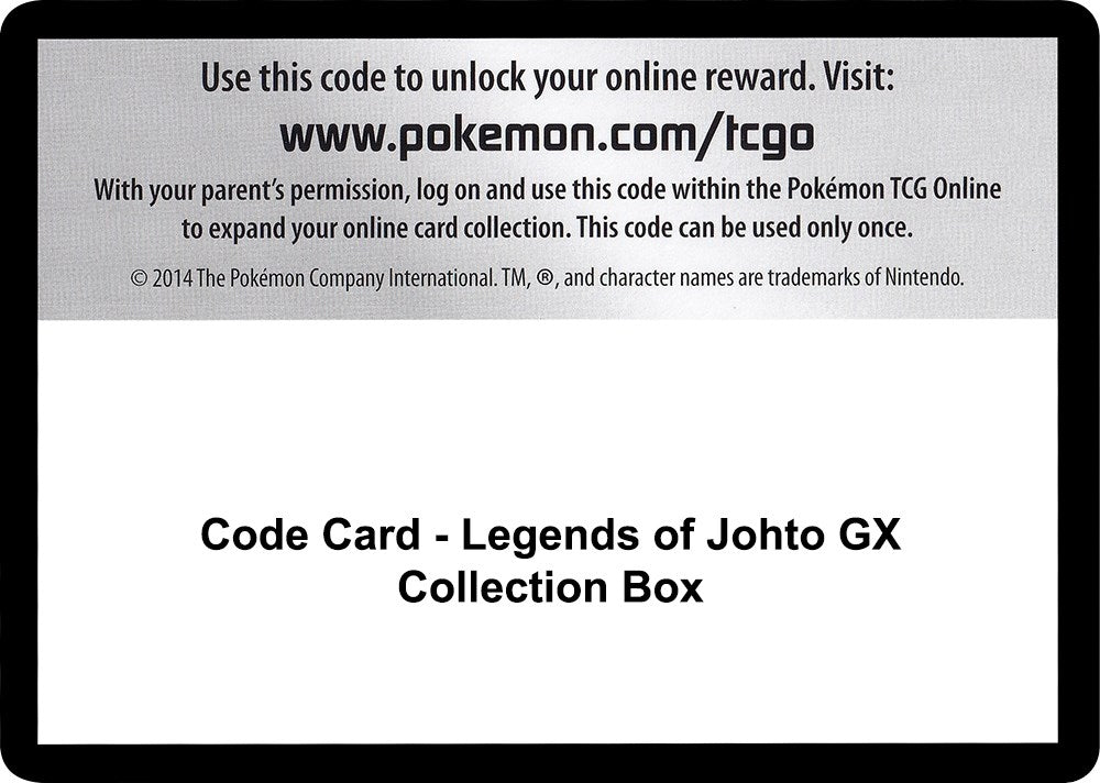 Image for Code Card - Legends of Johto GX Collection Box (SM - Ultra Prism) - Pokemon