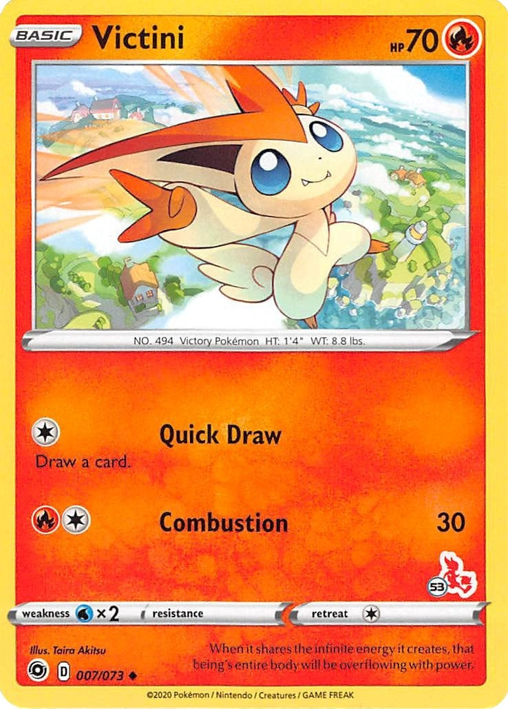 Image for Victini - 007/073 (#53 Cinderace Stamped) (007/073) (Battle Academy 2022) - Pokemon