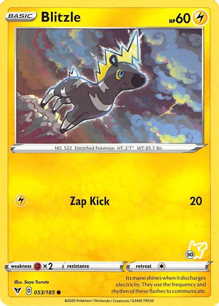 Image for Blitzle - 053/185 (#30 Pikachu Stamped) (053/185) (Battle Academy 2022) - Pokemon