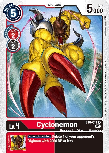 Image for Cyclonemon (BT8-011 U) (New Awakening) - Digimon Card Game