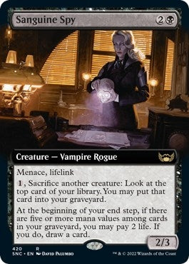 Image for Sanguine Spy (Extended Art) (420) (Streets of New Capenna) - Magic: The Gathering