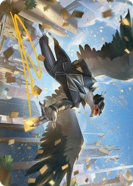 Image for Skyboon Evangelist Art Card (Gold-Stamped Signature) (51) (Art Series: Streets of New Capenna) - Magic: The Gathering
