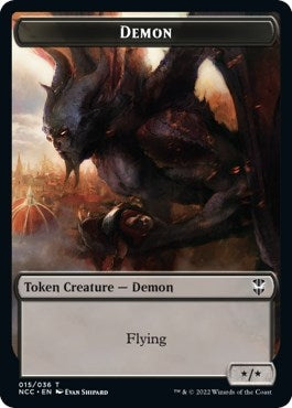 Image for Demon // Copy Double-Sided Token (15 // 1) (Commander: Streets of New Capenna) - Magic: The Gathering