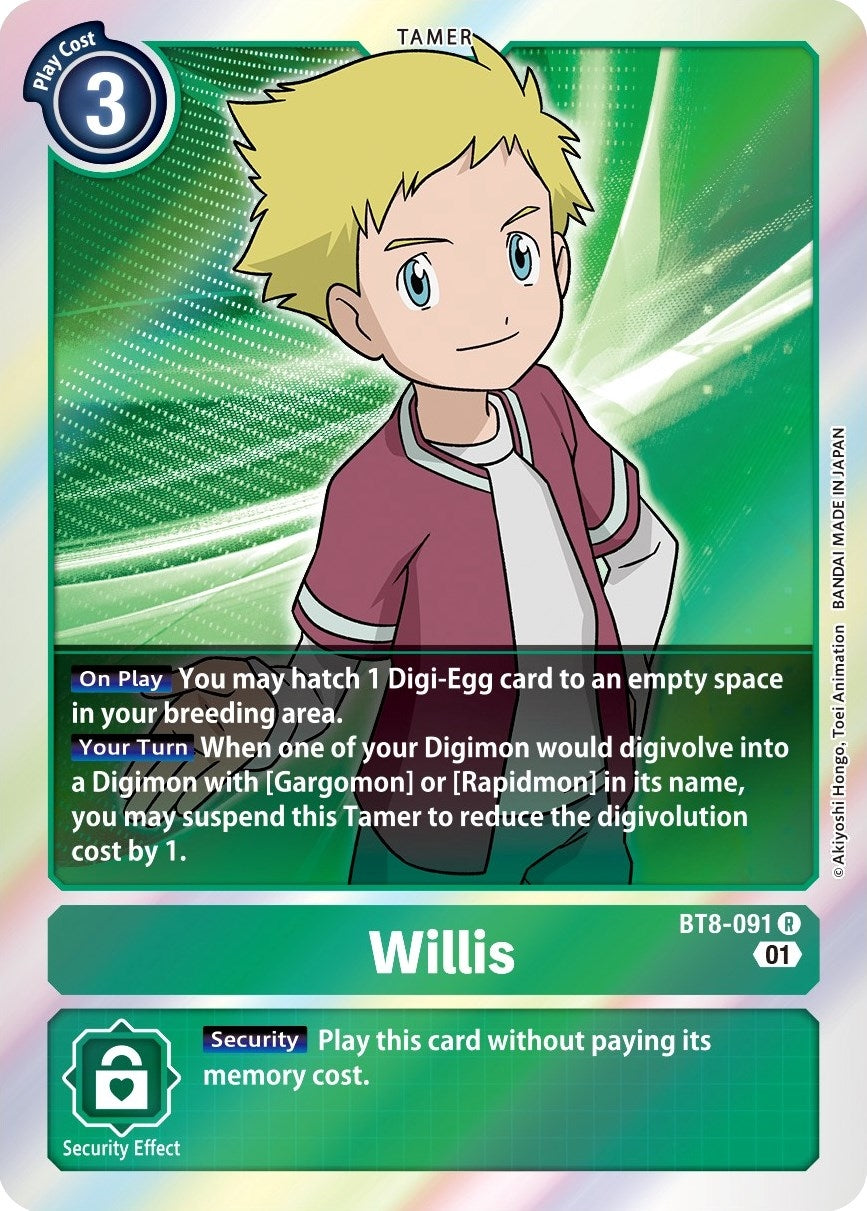 Image for Willis (BT8-091 R) (New Awakening) - Digimon Card Game