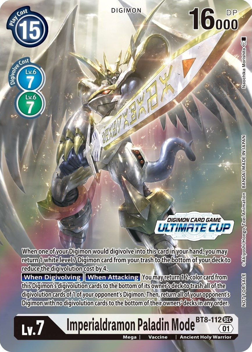 Image for Imperialdramon Paladin Mode (Ultimate Cup 2022) (BT8-112 SEC) (New Awakening) - Digimon Card Game