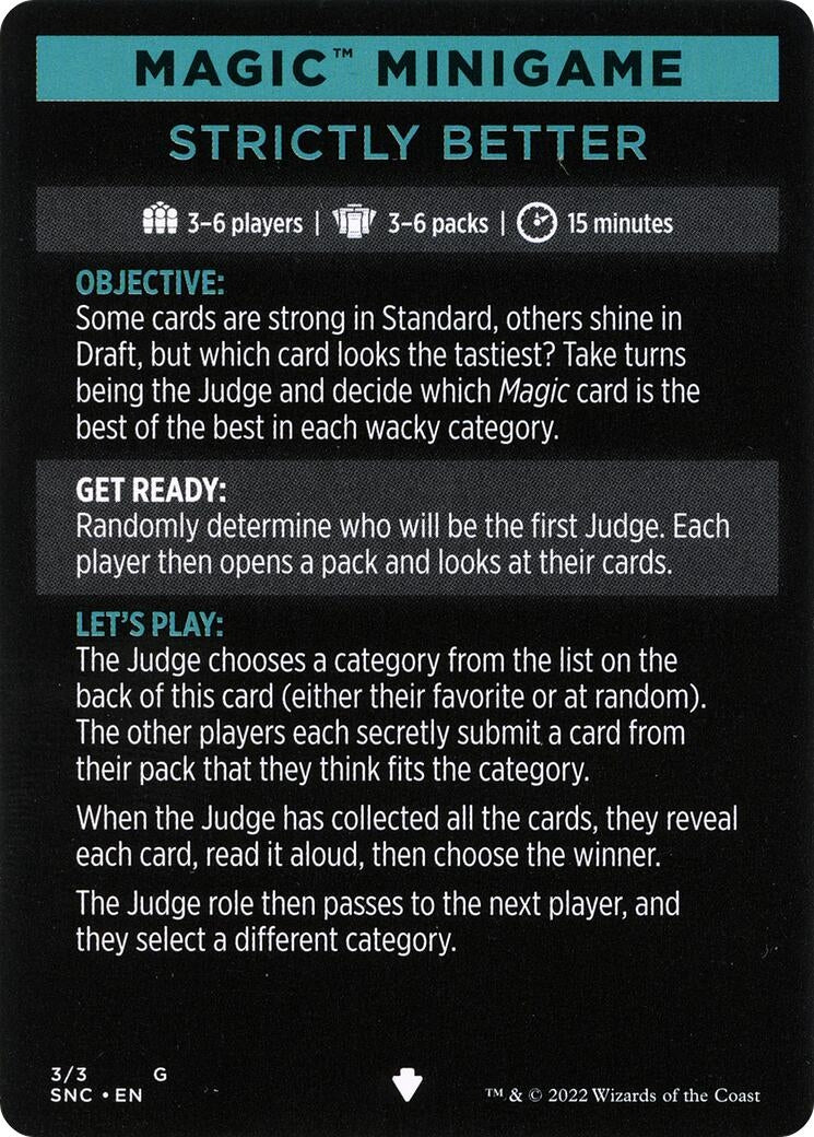 Image for Magic Minigame: Strictly Better (3) (Streets of New Capenna) - Magic: The Gathering